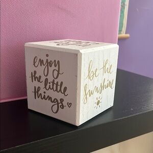 Inspirational Wooden Block Decor